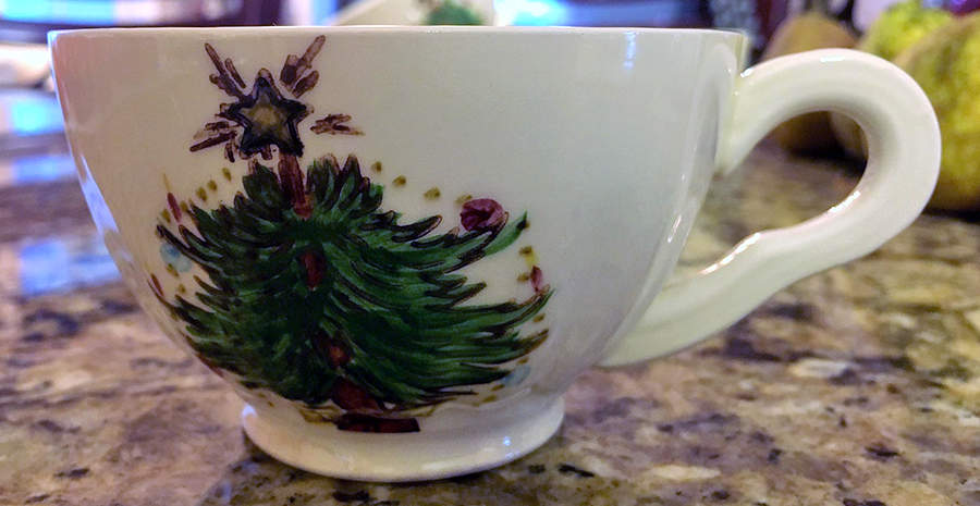 Christmas Tree Snack Cup by Blue Ridge Southern Pottery-1