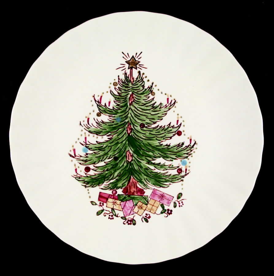 Christmas Tree Dinner Plate by Blue Ridge Southern Pottery-1