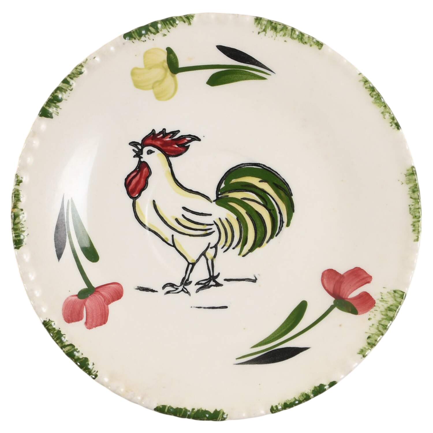 Cock o' the Walk Saucer by Blue Ridge Southern Pottery-1