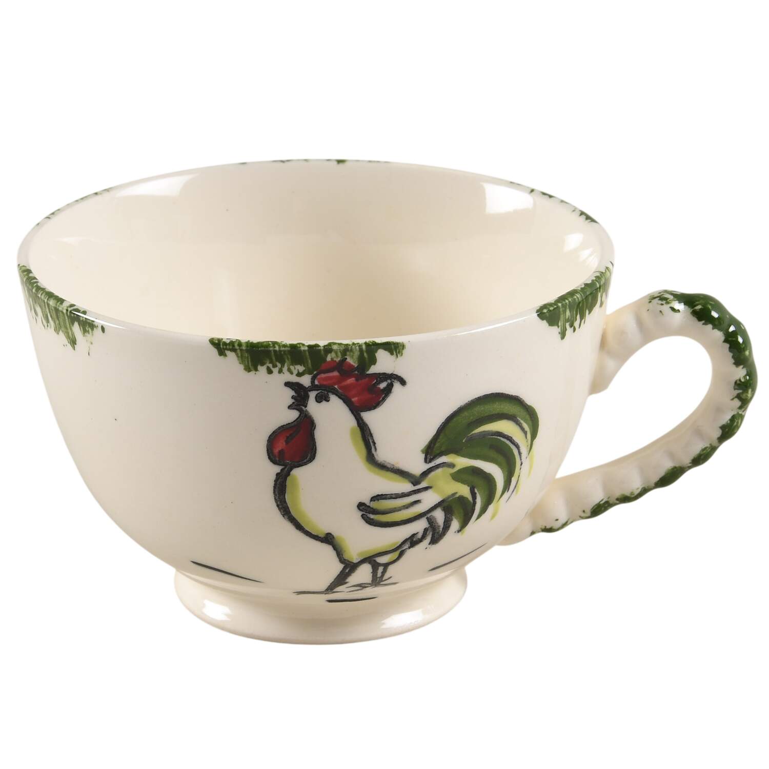 Cock o' the Walk Footed Cup by Blue Ridge Southern Pottery-1