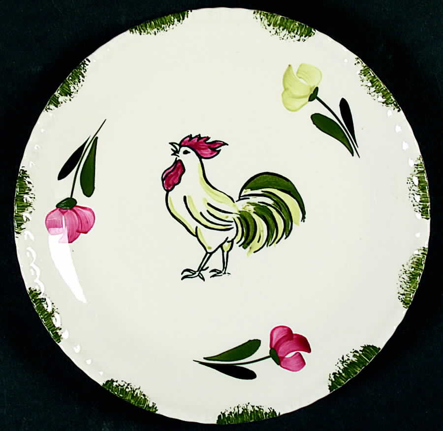 Cock o' the Walk Dessert/Pie Plate by Blue Ridge Southern Pottery-1
