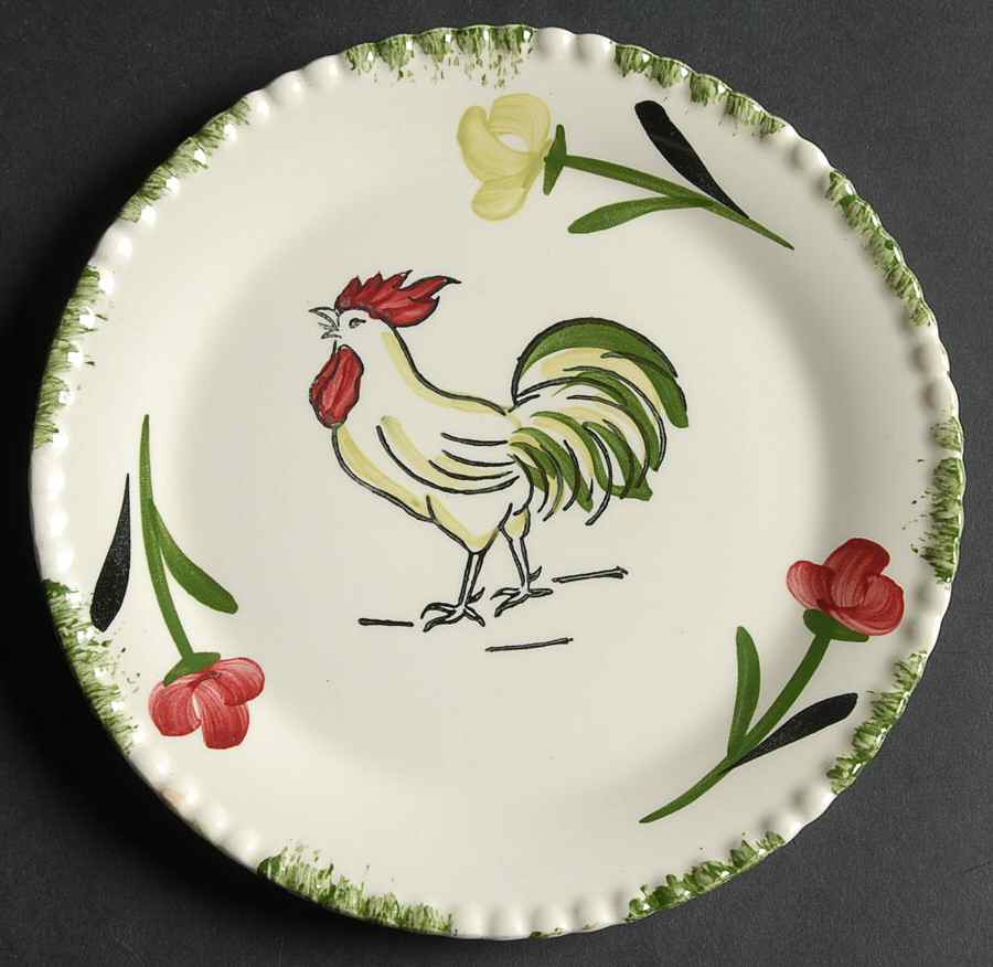 Cock o' the Walk Bread & Butter Plate by Blue Ridge Southern Pottery-1