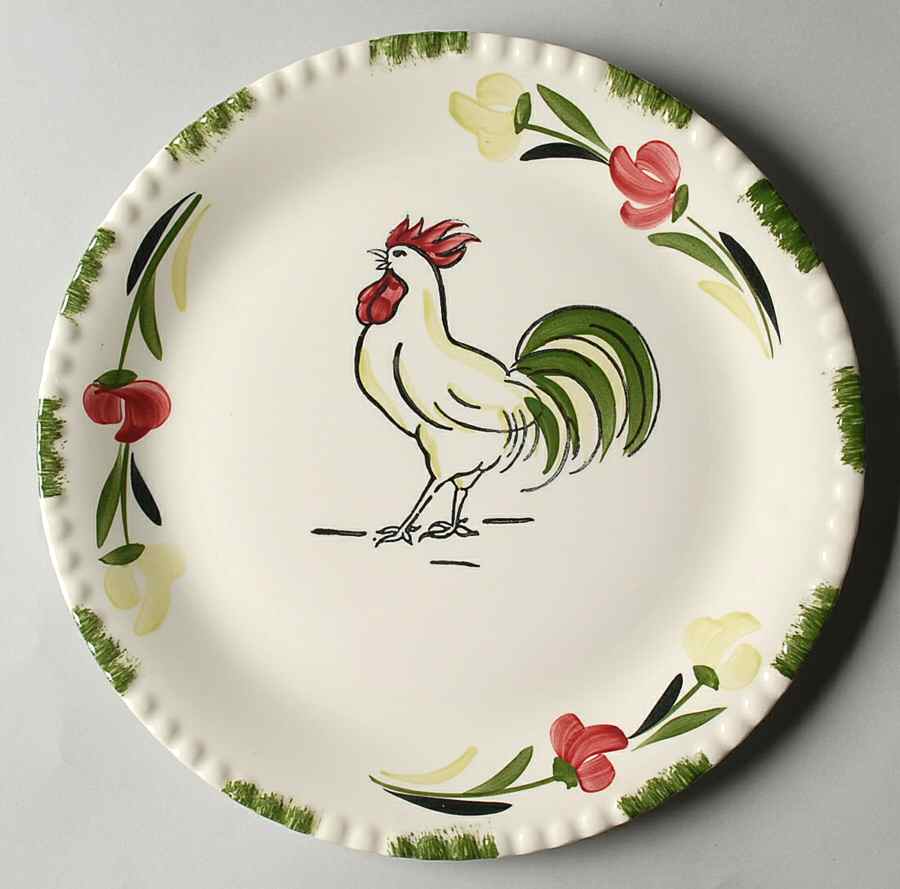 Cock o' the Walk Dinner Plate by Blue Ridge Southern Pottery-1