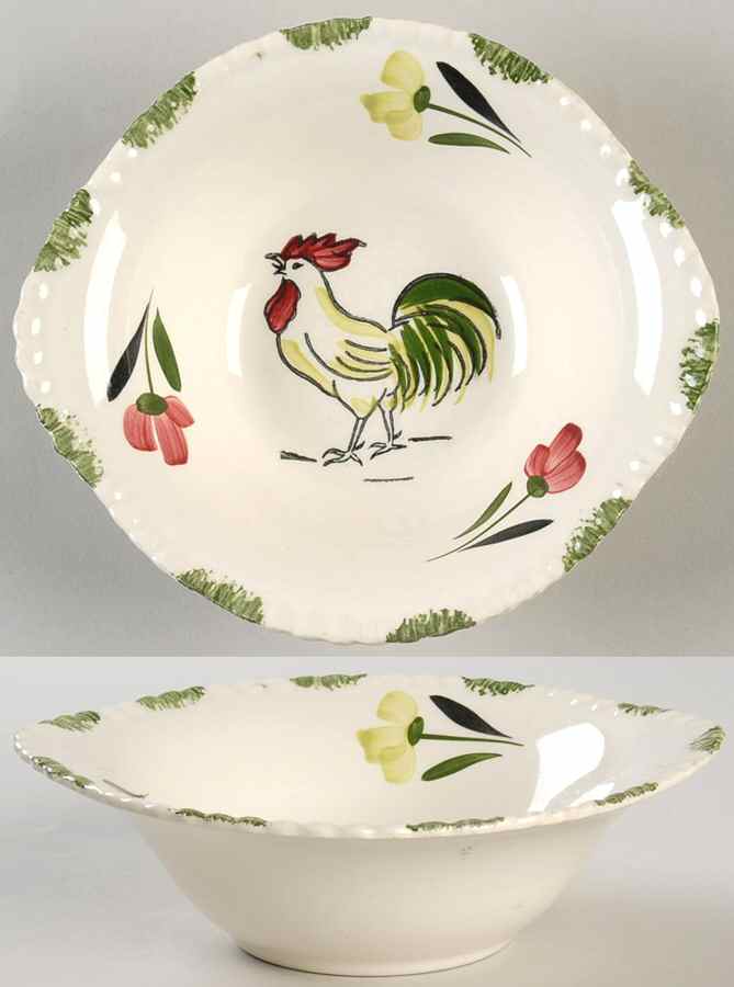 Cock o' the Walk Lugged Cereal Bowl by Blue Ridge Southern Pottery-1