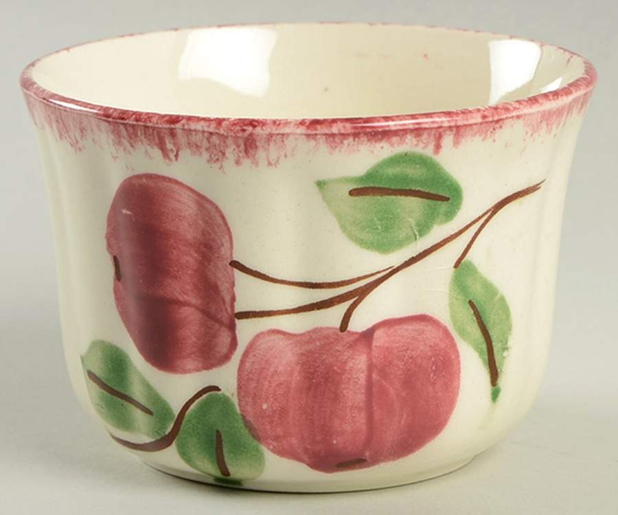Crab Apple Open Sugar Bowl by Blue Ridge Southern Pottery-1