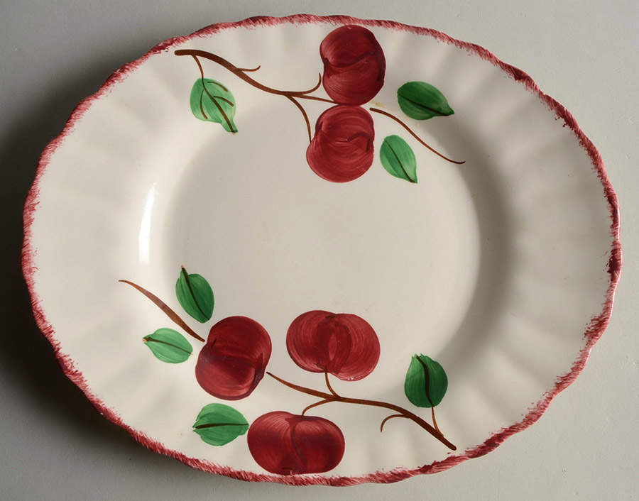 Crab Apple 11" Oval Serving Platter by Blue Ridge Southern Pottery-1
