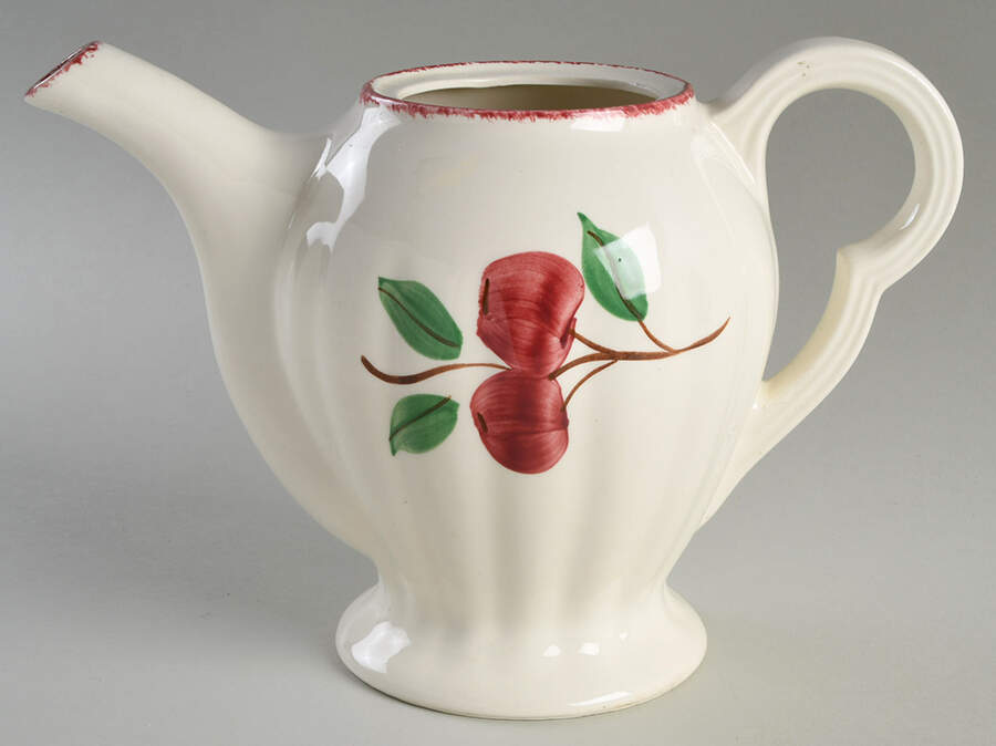 Crab Apple Coffee Pot No Lid by Blue Ridge Southern Pottery-1