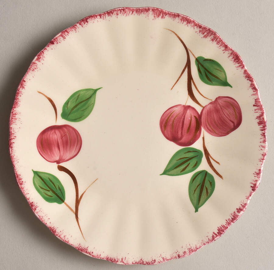 Crab Apple Bread & Butter Plate by Blue Ridge Southern Pottery-1
