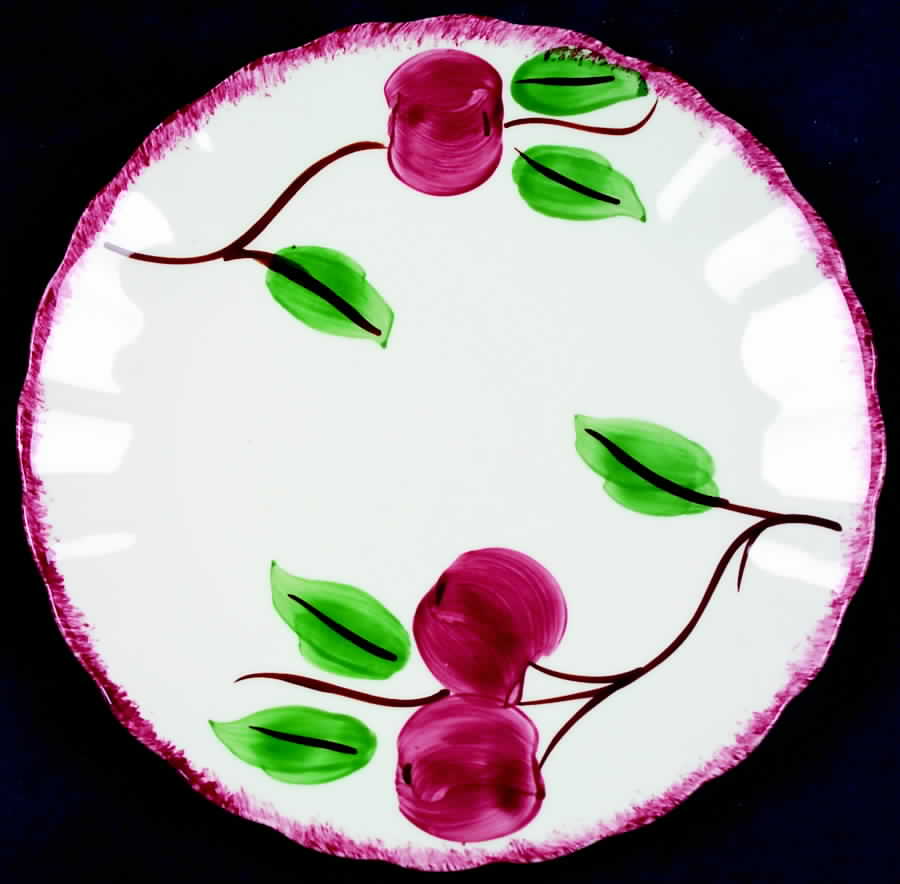 Crab Apple Dessert/Pie Plate by Blue Ridge Southern Pottery-1
