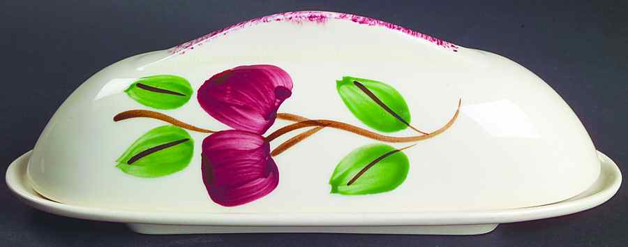 Crab Apple 1/4 Lb Covered Butter by Blue Ridge Southern Pottery-1
