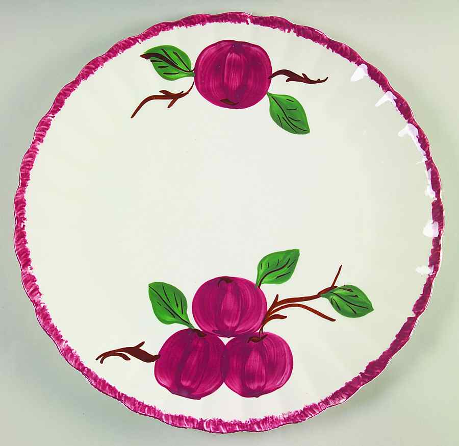 Crab Apple 11" Chop Plate (Round Platter) by Blue Ridge Southern Pottery-1