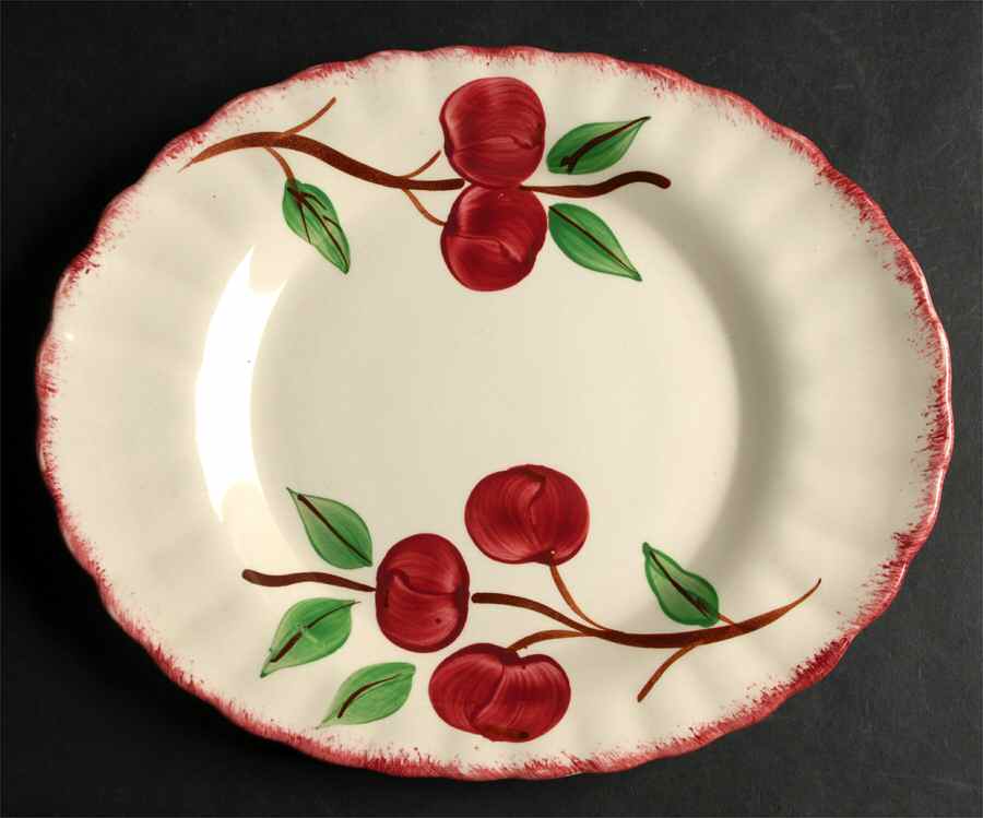 Crab Apple 11" Oval Serving Platter by Blue Ridge Southern Pottery-1