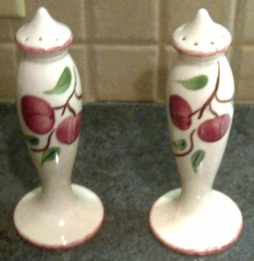 Crab Apple Salt & Pepper Set by Blue Ridge Southern Pottery-1