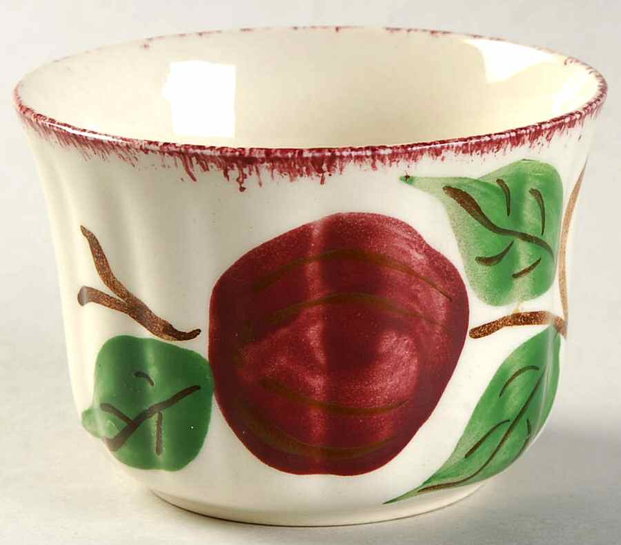 Crab Apple Open Sugar Bowl by Blue Ridge Southern Pottery-1