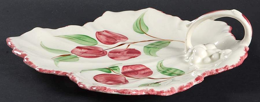 Crab Apple Handled Leaf Dish by Blue Ridge Southern Pottery-1
