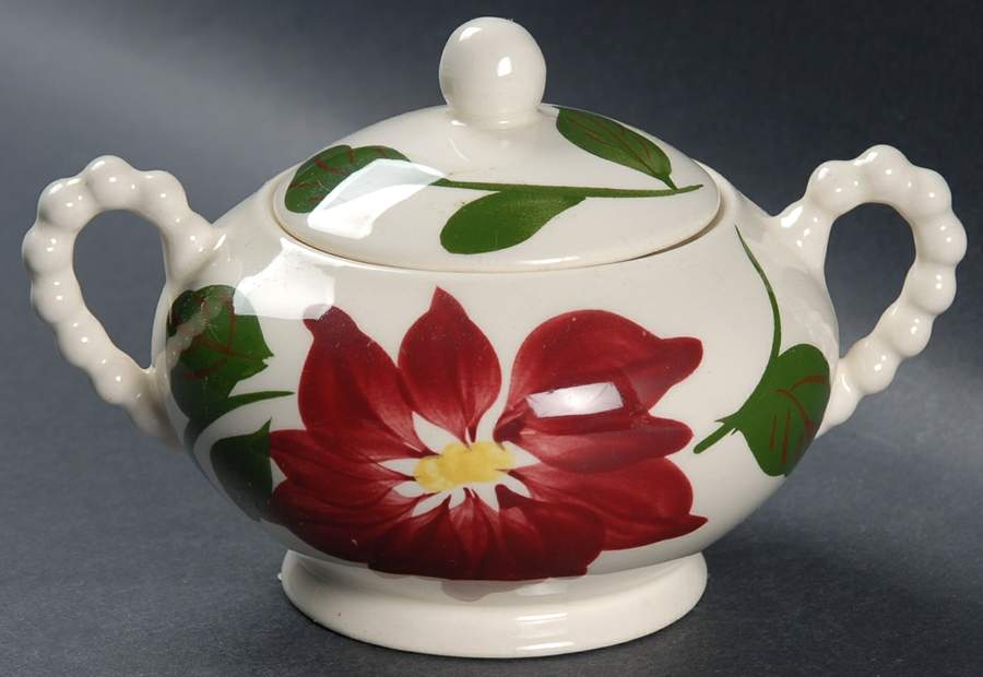 Dahlia Sugar Bowl & Lid by Blue Ridge Southern Pottery-1