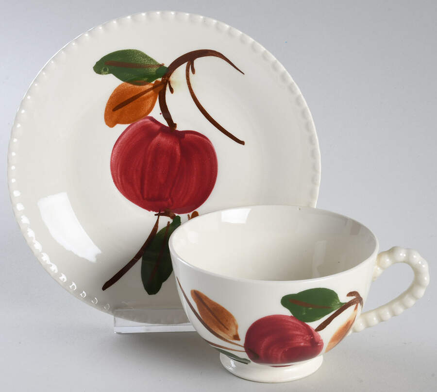 Delicious Footed Cup & Saucer Set by Blue Ridge Southern Pottery-1