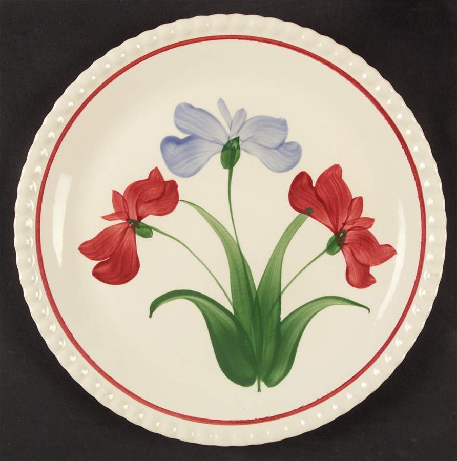 Dutch Iris Luncheon Plate by Blue Ridge Southern Pottery-1