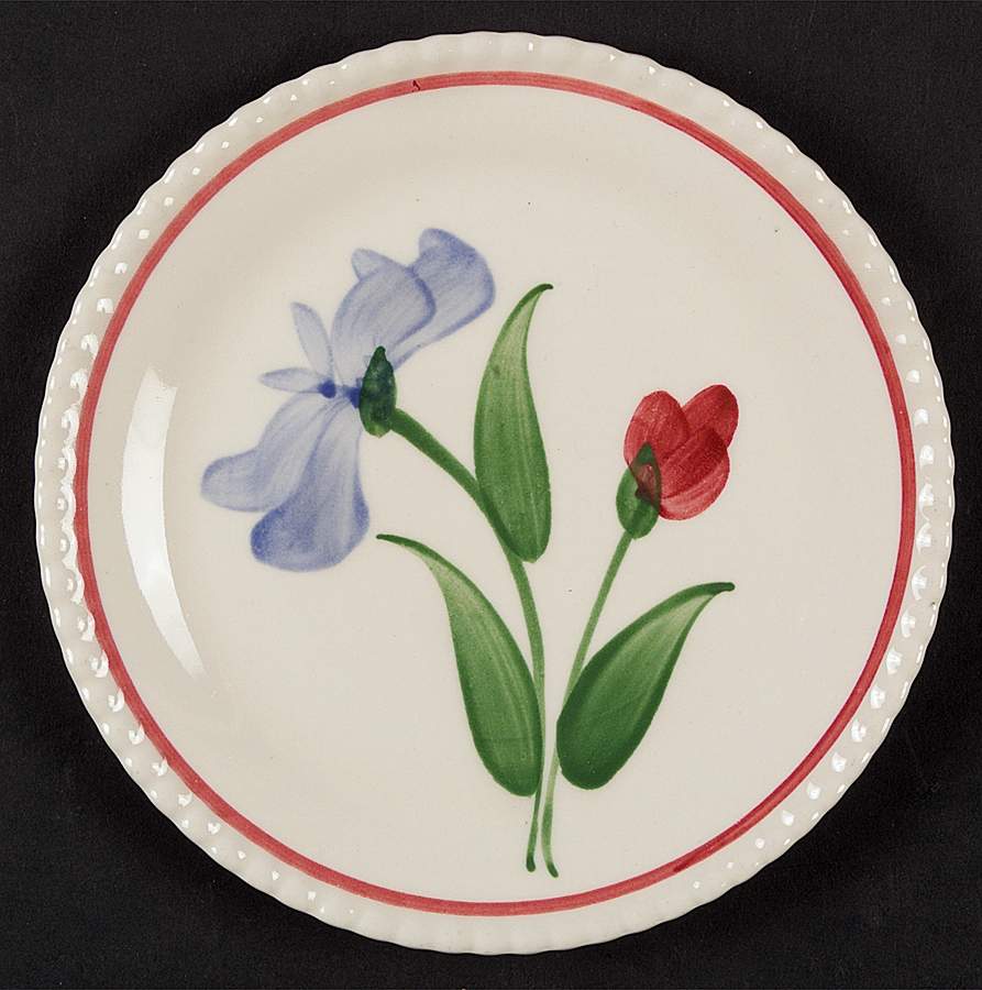 Dutch Iris Bread & Butter Plate by Blue Ridge Southern Pottery-1