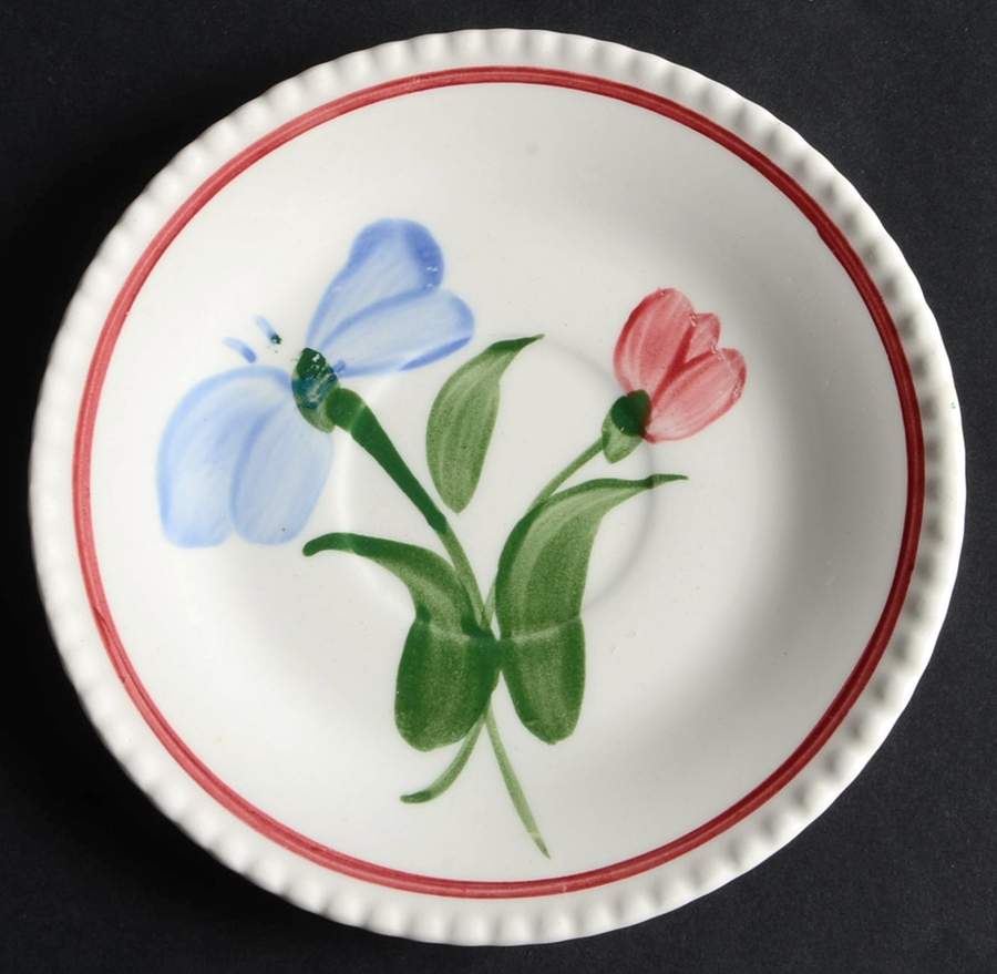 Dutch Iris Saucer by Blue Ridge Southern Pottery-1
