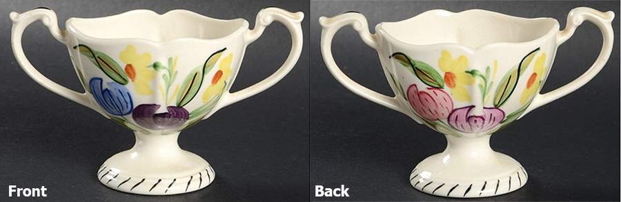 Easter Parade Open Sugar Bowl by Blue Ridge Southern Pottery-1