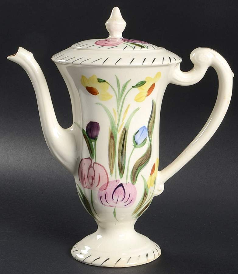 Easter Parade Chocolate Pot & Lid by Blue Ridge Southern Pottery-1