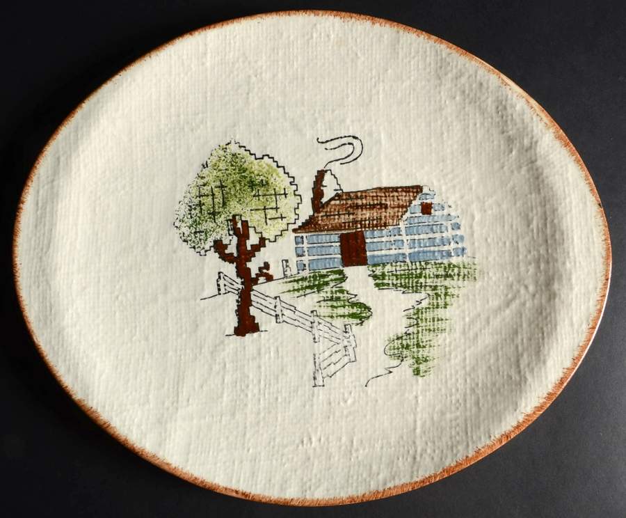 Eventide 13" Oval Serving Platter by Blue Ridge Southern Pottery-1