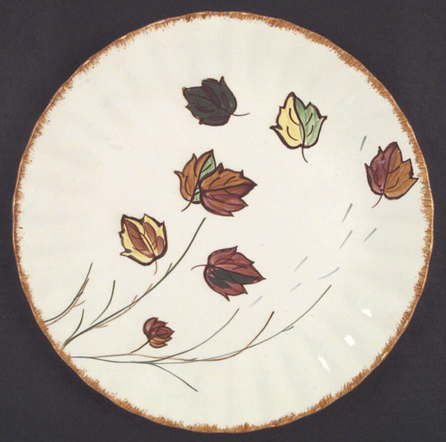 Falling Leaves Dinner Plate by Blue Ridge Southern Pottery-1