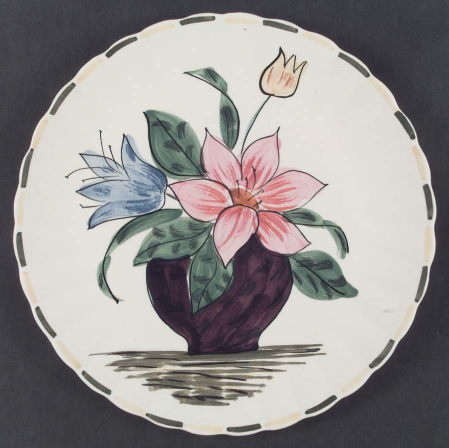 Flower Bowl Dinner Plate by Blue Ridge Southern Pottery-1
