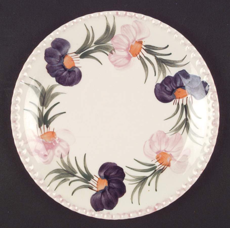 Flower Wreath Luncheon Plate by Blue Ridge Southern Pottery-1