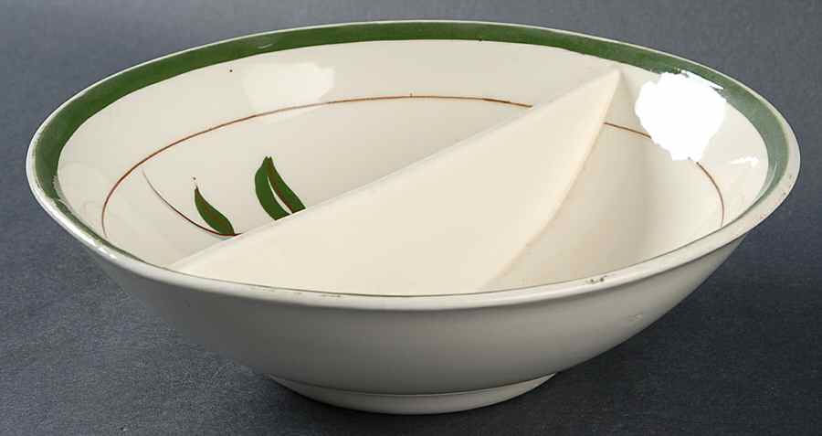 Forest Fruit Round Divided Vegetable Bowl by Blue Ridge Southern Pottery-1