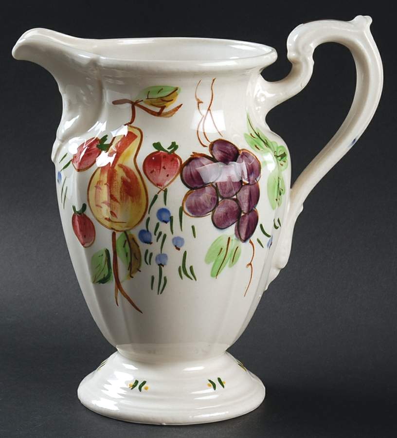 Fruit Basket 40 Oz Milady Pitcher by Blue Ridge Southern Pottery-1
