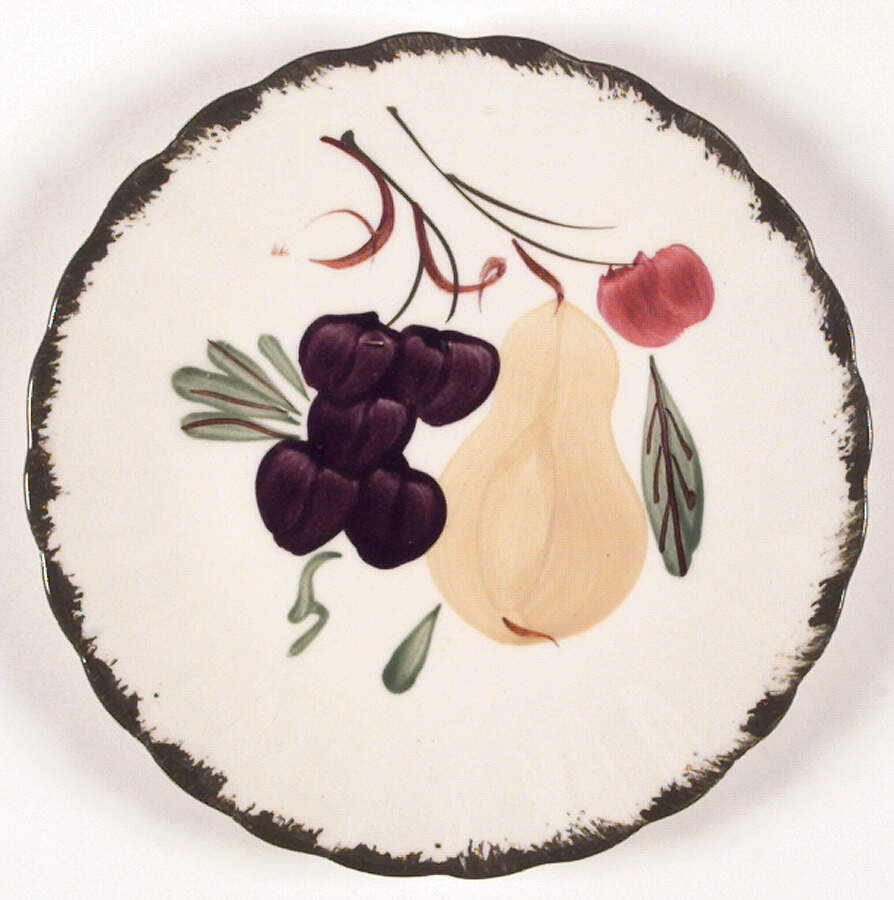 Fruit Fantasy Dessert/Pie Plate by Blue Ridge Southern Pottery-1