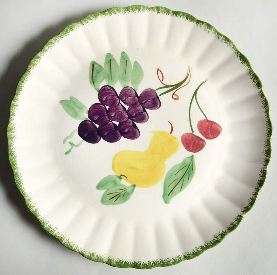Fruit Fantasy 11" Chop Plate (Round Platter) by Blue Ridge Southern Pottery-1