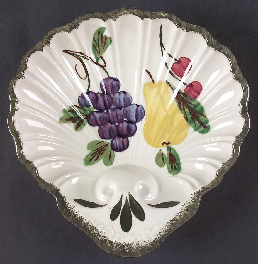 Fruit Fantasy 9" Shell Shaped Bowl by Blue Ridge Southern Pottery-1