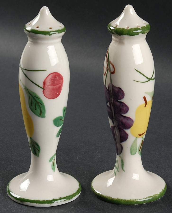 Fruit Fantasy Salt & Pepper Set by Blue Ridge Southern Pottery-1