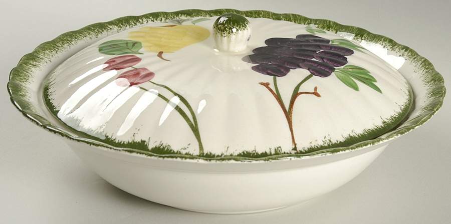 Fruit Fantasy Round Covered Vegetable by Blue Ridge Southern Pottery-1