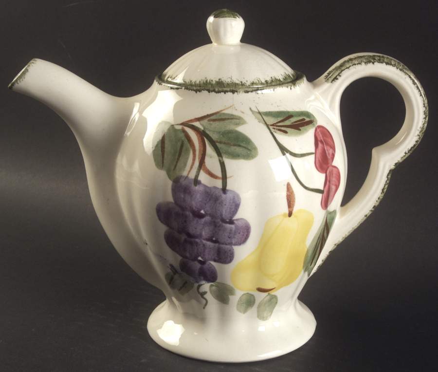 Fruit Fantasy Coffee Pot & Lid by Blue Ridge Southern Pottery-1