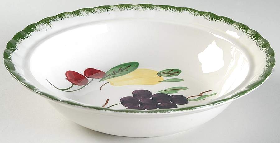 Fruit Fantasy Round Vegetable No Lid by Blue Ridge Southern Pottery-1