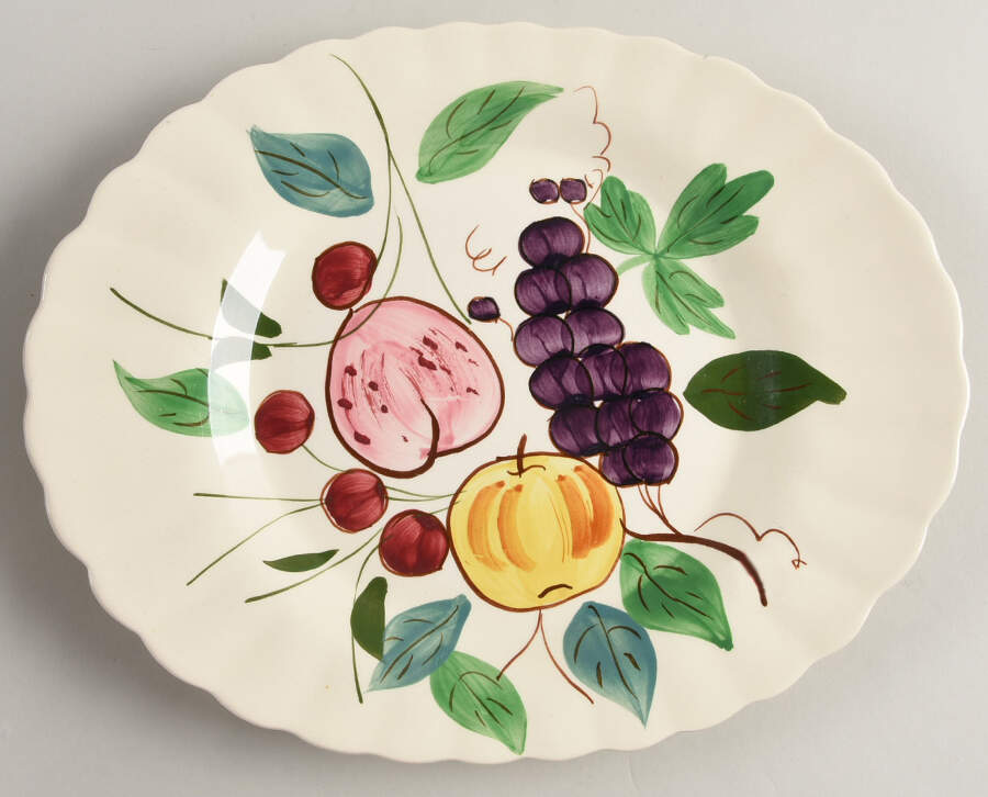 Fruit Punch 12" Oval Serving Platter by Blue Ridge Southern Pottery-1