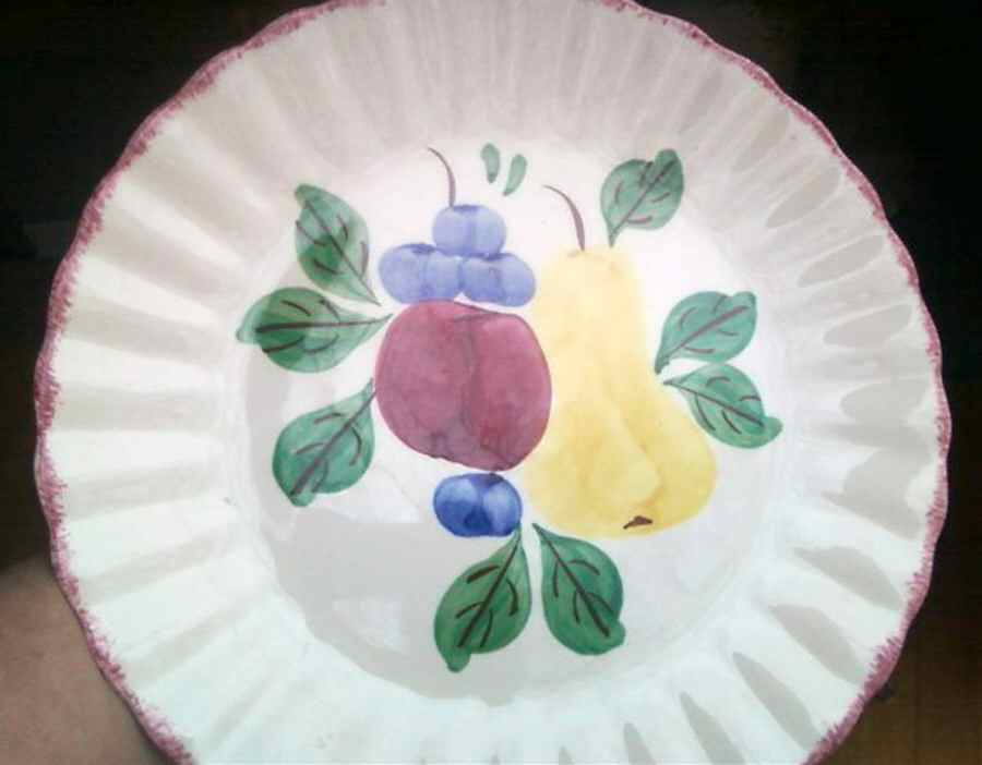 Fruit Salad Dinner Plate by Blue Ridge Southern Pottery-1