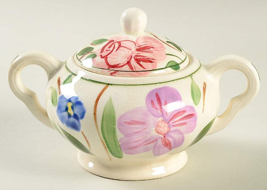 Garden Lane Sugar Bowl & Lid by Blue Ridge Southern Pottery-1