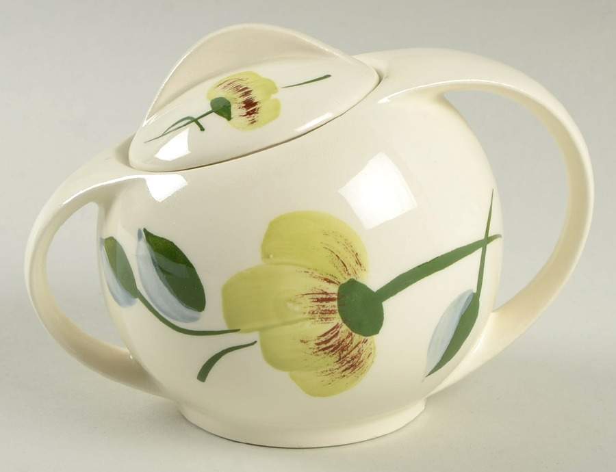 Green Eyes Sugar Bowl & Lid by Blue Ridge Southern Pottery-1