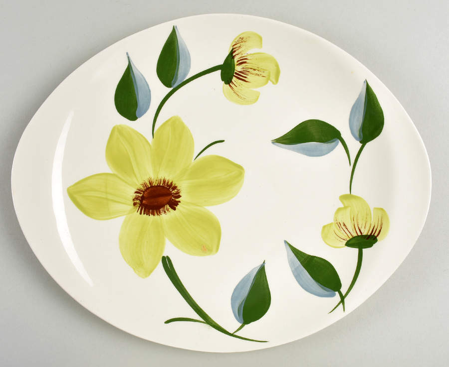 Green Eyes 11" Oval Serving Platter by Blue Ridge Southern Pottery-1