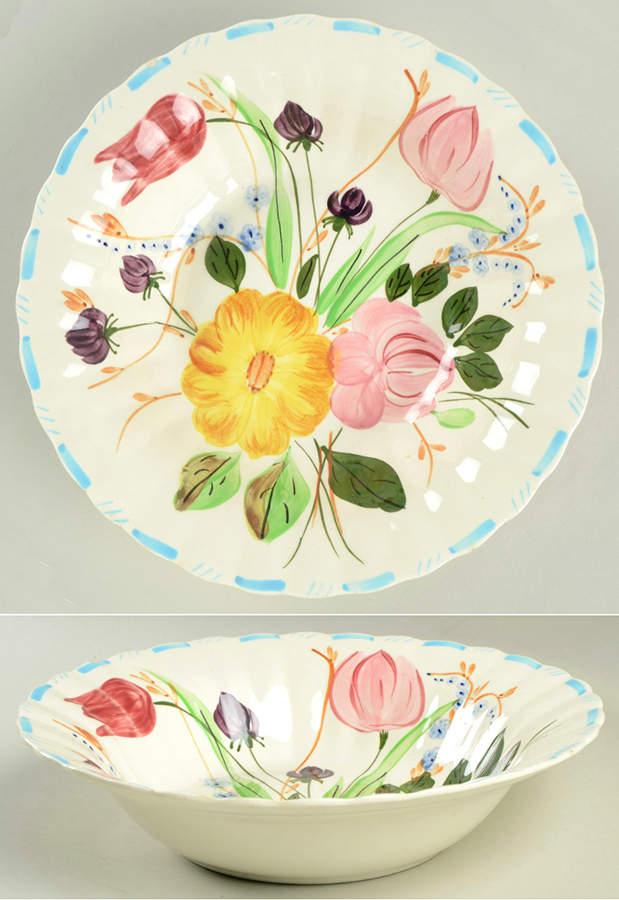 Grandmother's Garden 9" Round Vegetable Bowl by Blue Ridge Southern Pottery-1