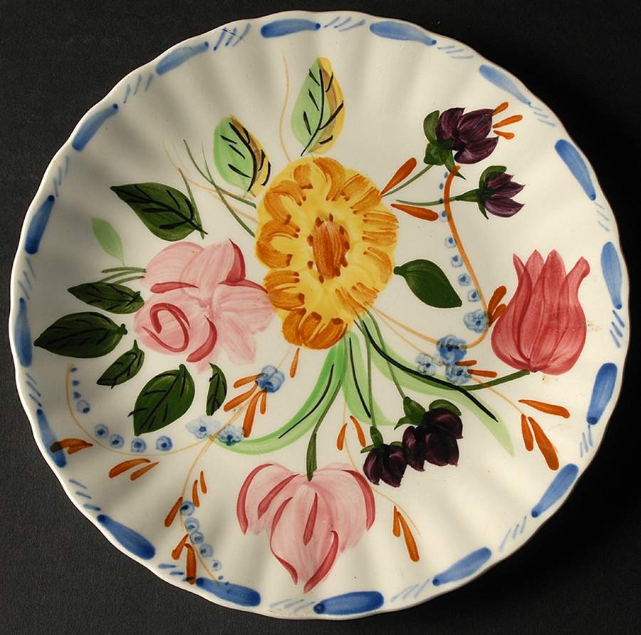 Grandmother's Garden Luncheon Plate by Blue Ridge Southern Pottery-1