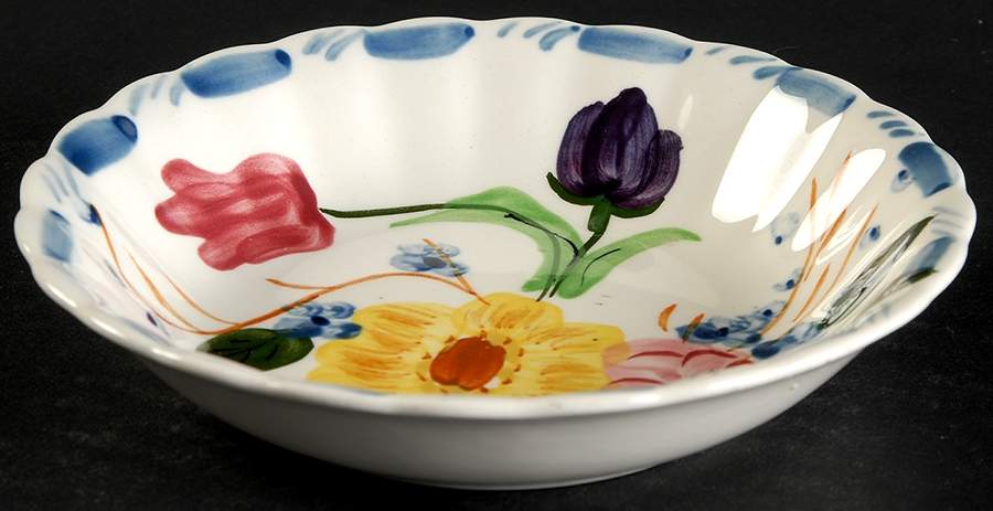 Grandmother's Garden Fruit/Dessert (Sauce) Bowl by Blue Ridge Southern Pottery-1