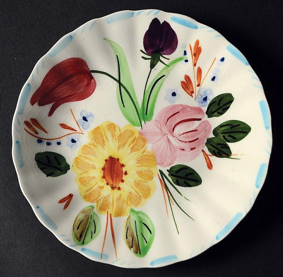 Grandmother's Garden Bread & Butter Plate by Blue Ridge Southern Pottery-1