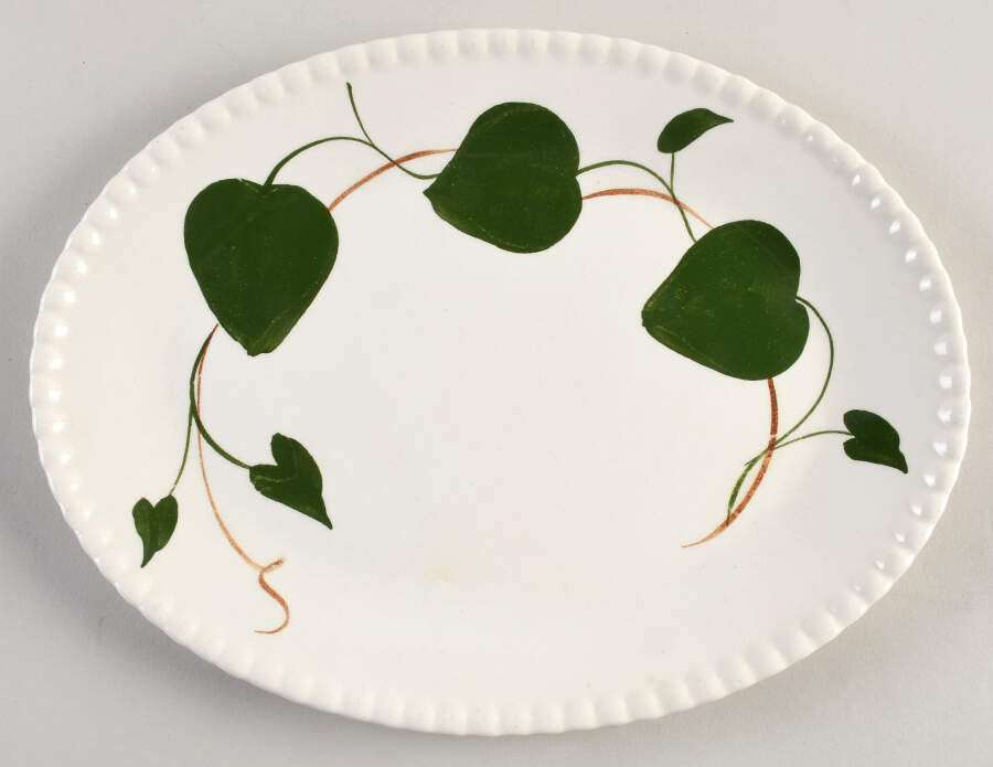 Green Lantern 11" Oval Serving Platter by Blue Ridge Southern Pottery-1
