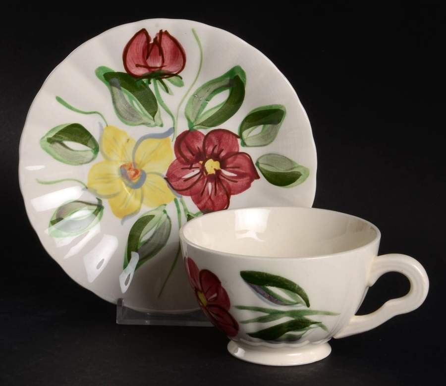 Gypsy Footed Cup & Saucer Set by Blue Ridge Southern Pottery-1